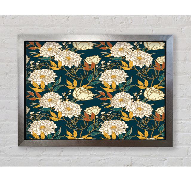 The Floral Carnation Pattern - Single Picture Frame Art Prints Bright Star Size: 84.1cm H x 118.9cm W x 3.4cm D on Productcaster.