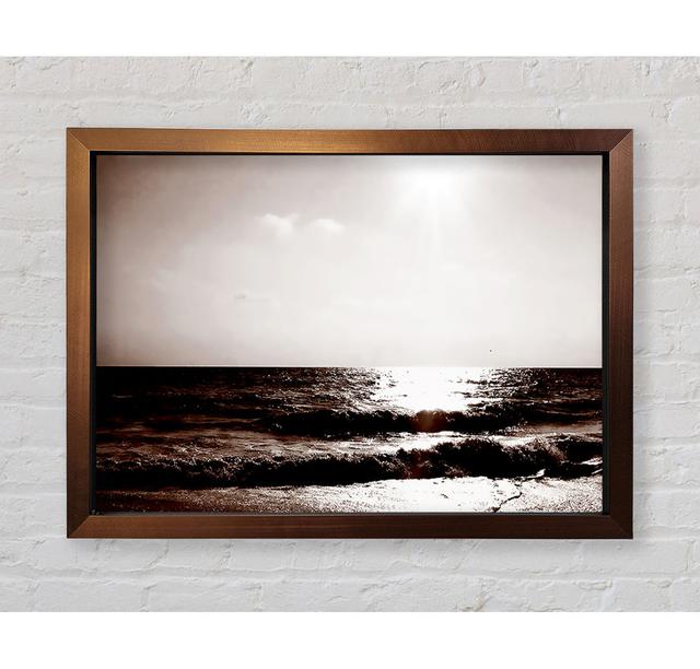 Chocolate Ocean Framed Print House of Hampton Size: 42cm H x 59.7cm W on Productcaster.