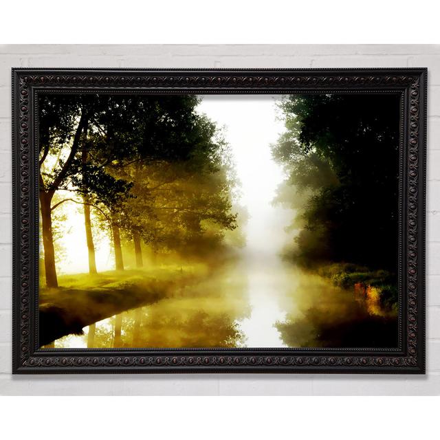 Misty Morning Lake - Single Picture Frame Art Prints Bright Star Size: 42cm H x 59.7cm W x 3cm D on Productcaster.