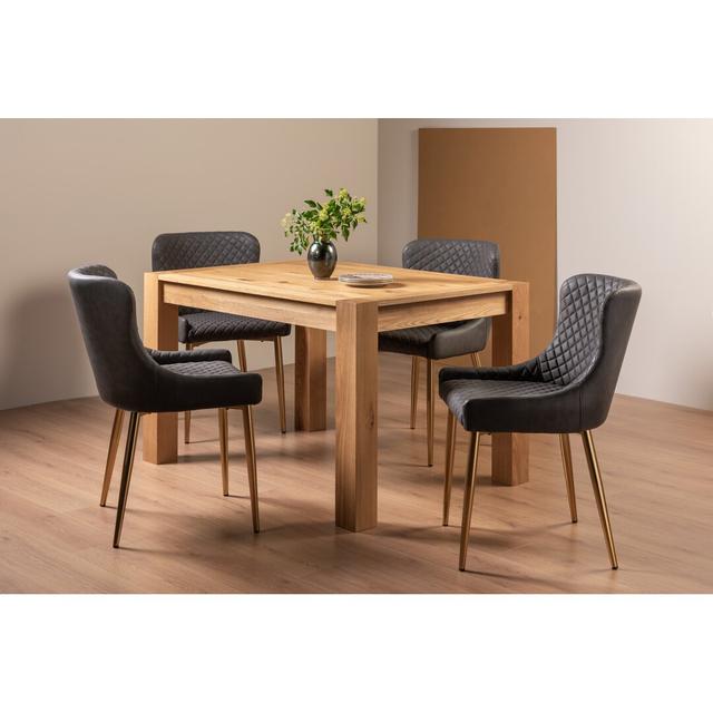 Pennsport 4 - Person Extendable Solid Wood Dining Set Wade Logan on Productcaster.