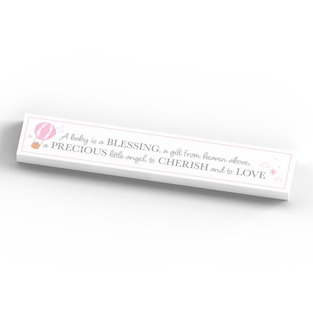 Lynnfield Cherish and Love P Momento Letter Block Maturi Finish: White/Pink on Productcaster.