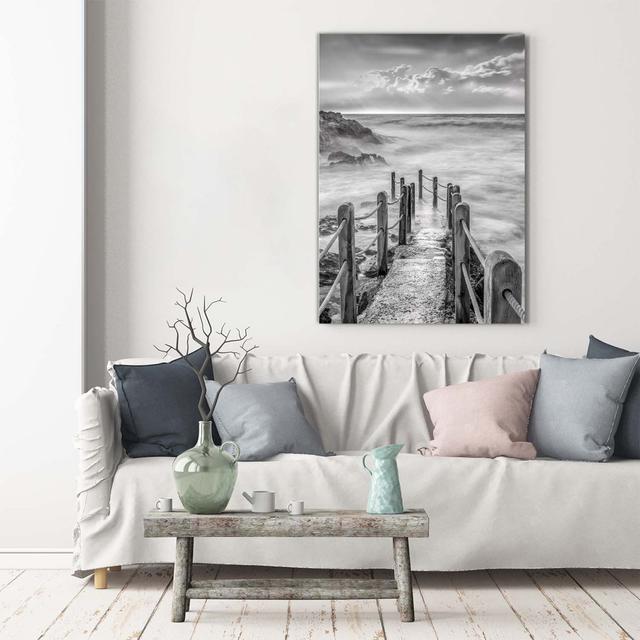 Pfad am Meer - Kunstdrucke auf Leinwand - Wrapped Canvas Union Rustic on Productcaster.