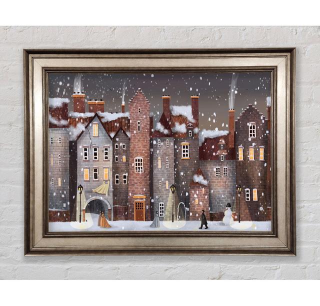 The Snowy Streets Framed Print Bright Star Size: 100cm H x 141.4cm W on Productcaster.