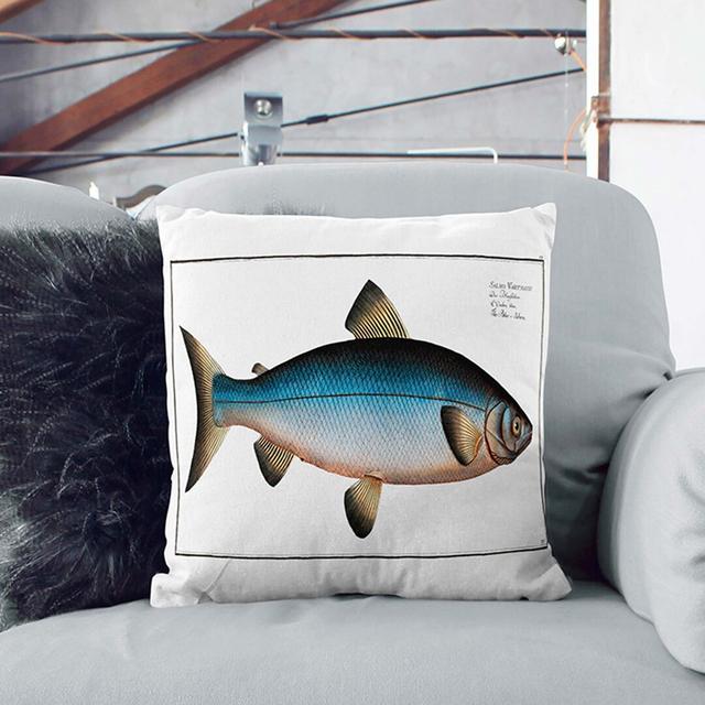 Blue Salmon Fish By M.E. Bloch East Urban Home Size: 40cm H x 40cm W x 15cm D, Backing Colour: Black on Productcaster.