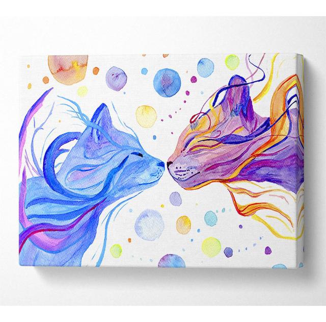 The Cat Universe - Wrapped Canvas Graphic Art Metro Lane Size: 35.6cm H x 50.8cm W on Productcaster.