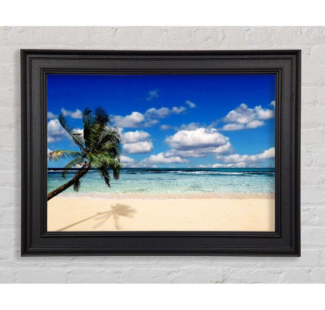 Palm Tree Island Paradise Framed Print Highland Dunes Size: 84.1cm H x 142.2cm W on Productcaster.