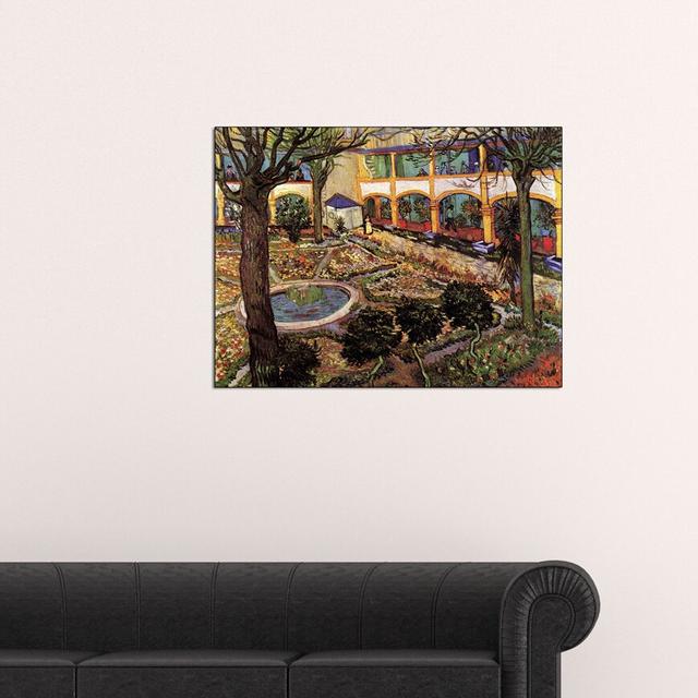 'The Courtyard of the Hospital at Arles' by Vincent Van Gogh Painting Print Astoria Grand Size: 60cm H x 80cm W x 1.8cm D on Productcaster.