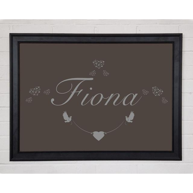 Your Name In Hearts Chocolate Framed Print 10586 Happy Larry Size: 29.7cm H x 42cm W on Productcaster.