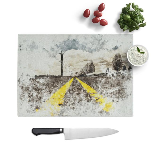 The Open Road Vol.4 Watercolour Chopping Board East Urban Home Size: 20cm W x 28.5cm L on Productcaster.