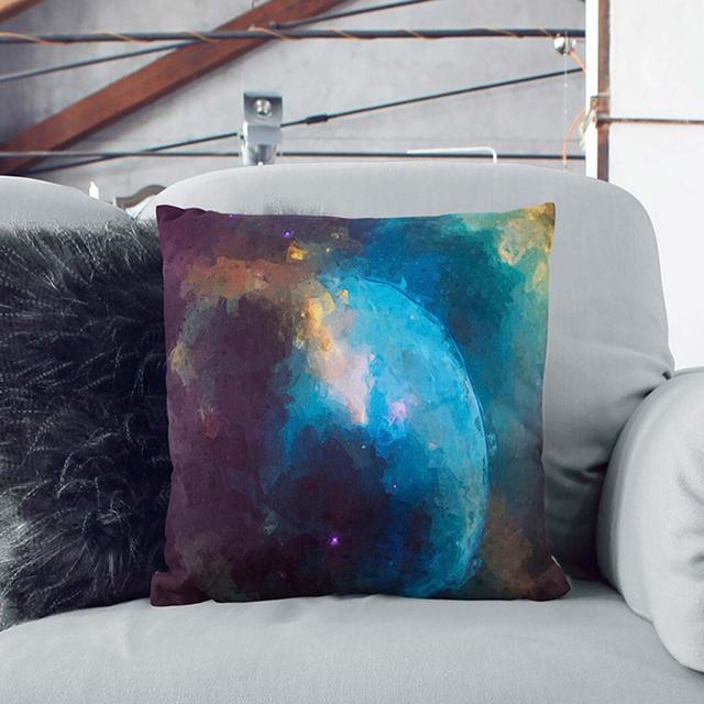 Out of Space Vol.44 in Abstract Cushion with Filling East Urban Home Size: 40cm H x 40cm W x 15cm D, Backing Colour: Black on Productcaster.