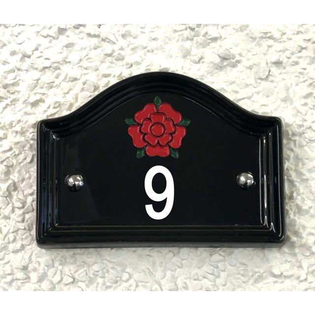 17cm Walsham Flush Mount House Number Dakota Fields Number: 9, Colour: Black on Productcaster.