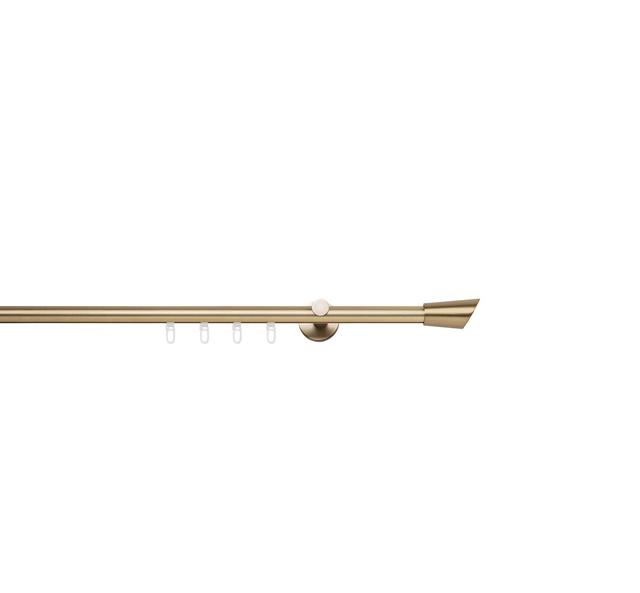 Curtain rod made to measure inner barrel 20mm mydeco Size: 2cm H x 340cm W x 6.5cm D, Finish: Brass Matte on Productcaster.