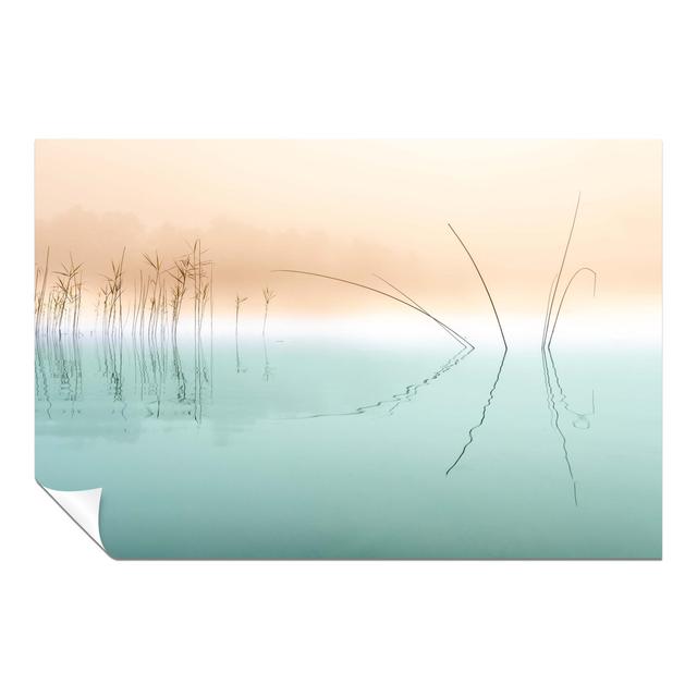 Pastel Green Peaceful Lake Water - No Frame Print Panther Print Size: 20cm H x 31cm W on Productcaster.