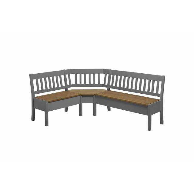 Garstang Wood Storage Bench August Grove Colour: Grey/Tortilla, Size: 93cm H x 170cm W x 147cm D on Productcaster.