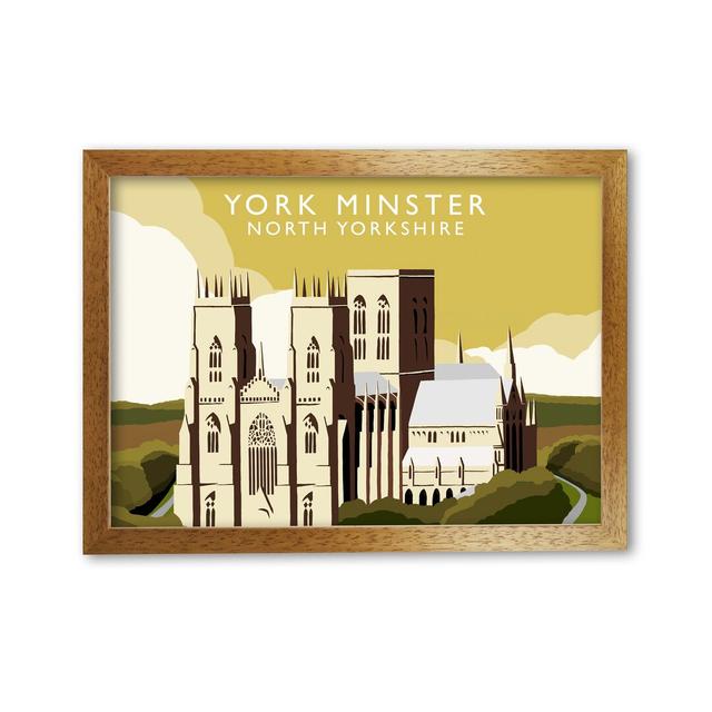 York Minster North Yorkshire by Richard O'Neill - Print 17 Stories Size: 59.4cm H x 84.1cm W x 3cm D, Format: Honey Oak Framed on Productcaster.