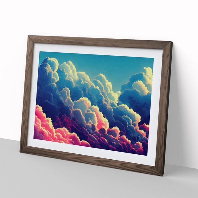 Watercolour Cloudy Sky Vol.2 - Picture Frame Graphic Art 17 Stories Frame Colour: Walnut Framed, Size: 25cm H x 34cm W x 2cm D on Productcaster.