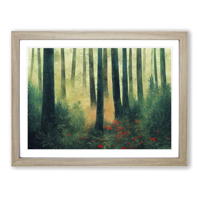 Forest Vol.3 - Picture Frame Graphic Art Alpen Home Size: 46cm H x 64cm W x 2cm D, Frame Colour: Oak Framed on Productcaster.