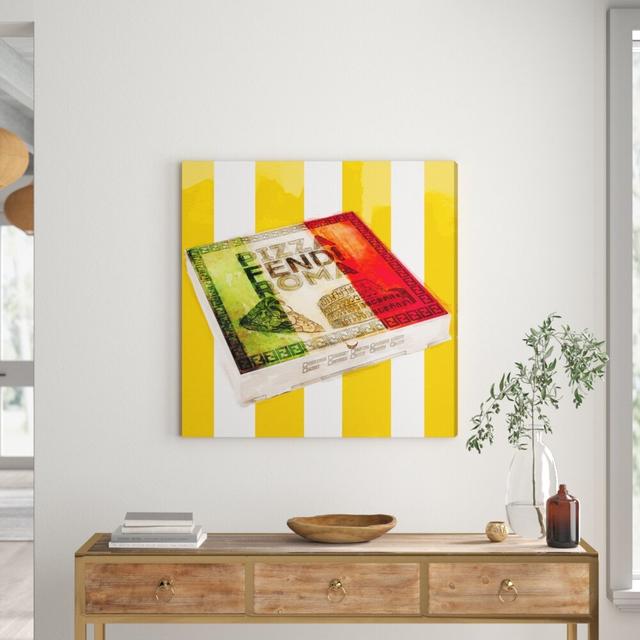 'Italian Pizza Box' Graphic Art on Wrapped Canvas East Urban Home Size: 76.2 cm H x 76.2 cm W x 3.8 cm D on Productcaster.