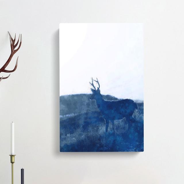 Deer Upon The Hill - Wrapped Canvas Painting East Urban Home Size: 50cm H x 35cm W x 3cm D on Productcaster.