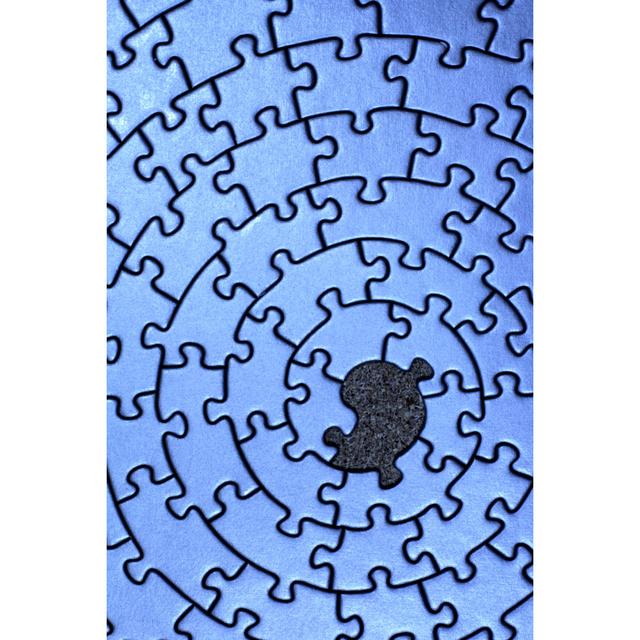 Blue Jigsaw Puzzle by Lilly3 - Wrapped Canvas Print 17 Stories Size: 76cm H x 51cm W on Productcaster.