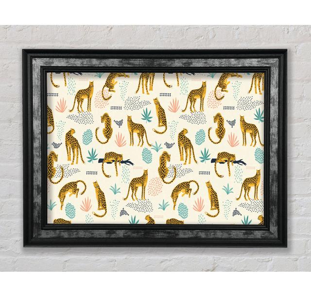 The Lovely Leopard Pattern - Single Picture Frame Art Prints Bright Star Size: 100cm H x 141.4cm W x 8cm D on Productcaster.