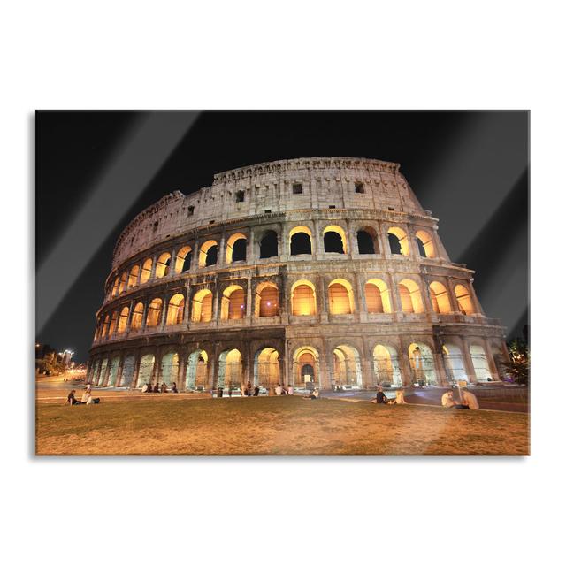 Colosseum In Rome, Italy - No Frame Print on Glass Brayden Studio Size: 60cm H x 80cm W x 0.4cm D on Productcaster.