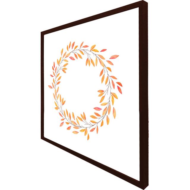 Lanai Autumn Reath - Single Picture Frame Art Prints ClassicLiving Format: Brown Framed, Size: 31cm H x 31cm W x 4cm D on Productcaster.