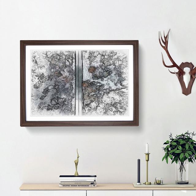 Dividing the Forest in Abstract - Picture Frame Graphic Art Print East Urban Home Frame Option: Walnut Framed, Size: 36cm H x 48cm W x 2cm D on Productcaster.