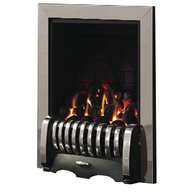 Demetrius Coal Inset Fire Belfry Heating Finish: Silver on Productcaster.