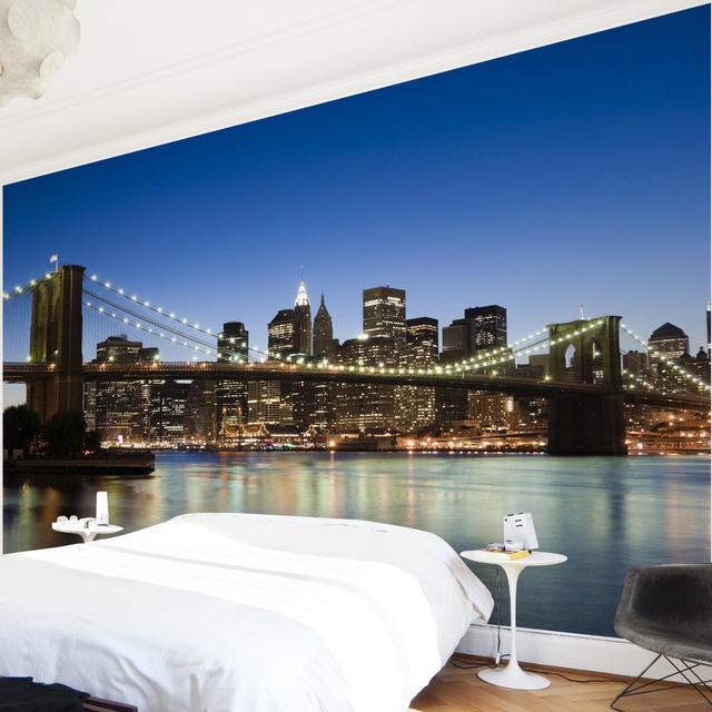 Ferrel Brooklyn Bridge in New York 2.25m x 336cm Wallpaper Roll Latitude Run Size: 3.2m x 480cm on Productcaster.