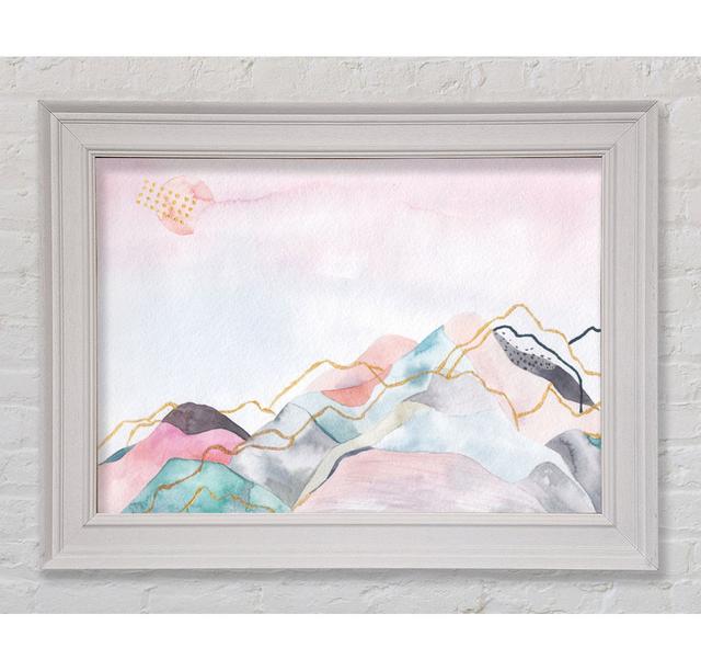 The Pastel Mountain View - Single Picture Frame Art Prints Union Rustic Size: 100cm H x 141.4cm W x 8cm D on Productcaster.