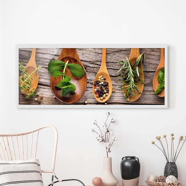 Herbs and Spices - Picture Frame Photograph August Grove Size: 30cm H x 75cm W x 2cm D, Frame Option: White Framed on Productcaster.