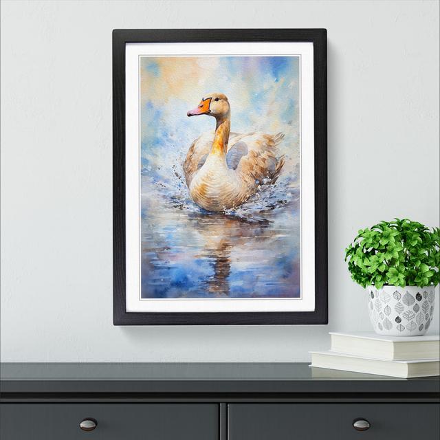 Goose Impressionism - Single Picture Frame Print on Wood Big Box Art on Productcaster.