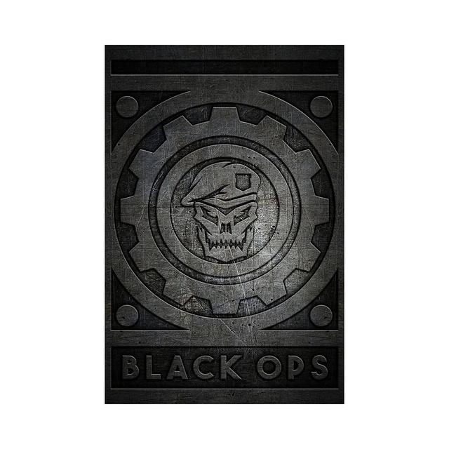 Black Ops Metal by Durro Art - Wrapped Canvas Graphic Art iCanvas Size: 66.04cm H x 45.72cm W x 3.81cm D on Productcaster.