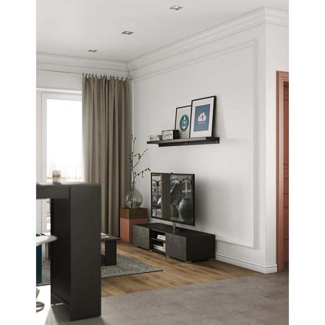 Ellar TV Stand for TVs up to 55" Latitude Run Colour: Black/Concrete Look on Productcaster.