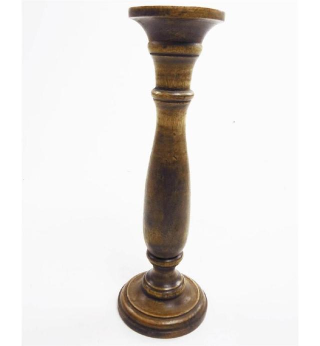 Wooden Candlestick Astoria Grand Size: 37cm H x 12cm W x 12cm D on Productcaster.