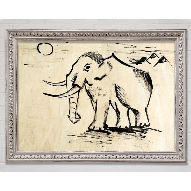 Indischer Elefant 1 - Einzelner Bilderrahmen Kunstdrucke Bright Star Größe: 42 cm H x 59,7 cm B x 3 cm T on Productcaster.