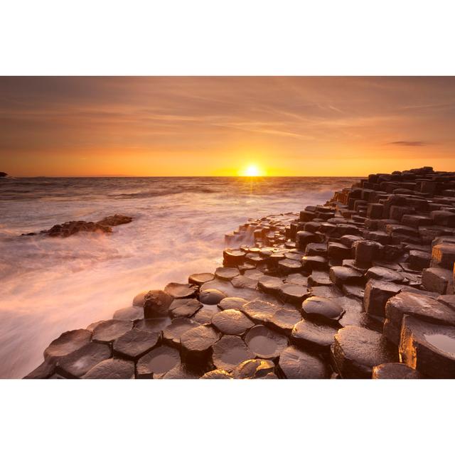 The Giant''s Causeway At Sunset House of Hampton Size: 30cm H x 46cm W x 3.8cm D on Productcaster.