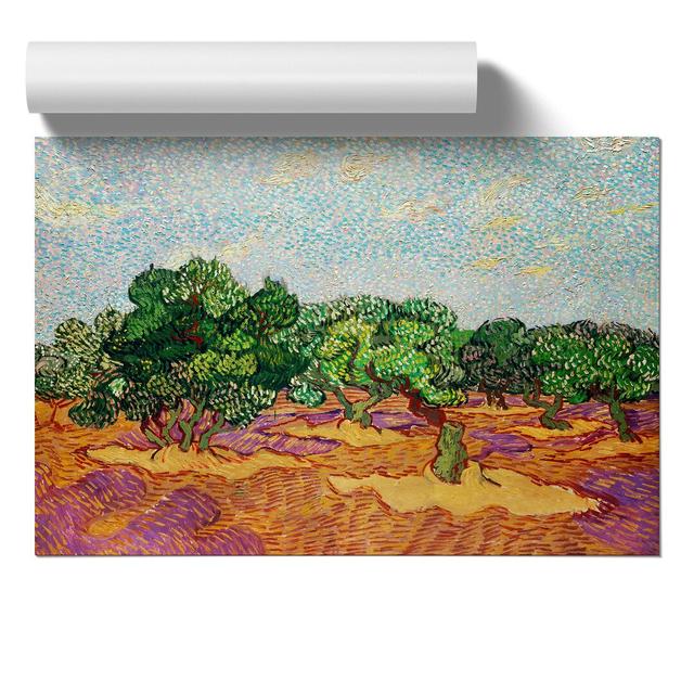 Olive Trees by Vincent Van Gogh - Unframed Painting East Urban Home Size: 42cm H x 59cm W x 0.1cm D on Productcaster.