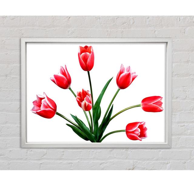 Red Pink Tulips - Print Ebern Designs Size: 84.1cm H x 118.9cm W x 3.3cm D on Productcaster.