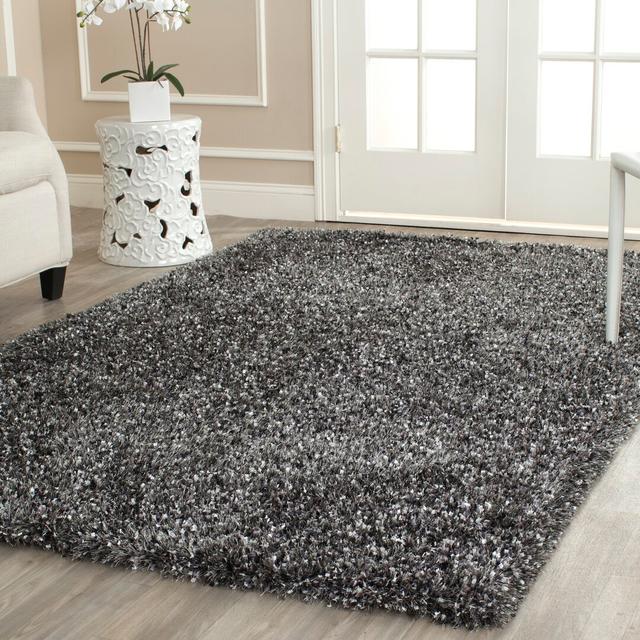 Heidi Hand-Tufted/Hand-Hooked Charcoal Area Rug Mercer41 Rug Size: Rectangle 152 x 243cm on Productcaster.