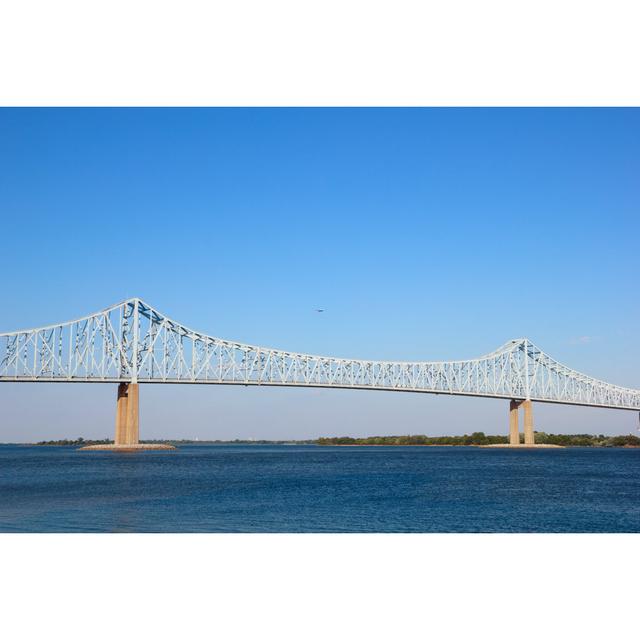 Hewlett Commodore Barry Bridge - Wrapped Canvas Photograph House of Hampton Size: 61 cm H x 91 cm W x 3.8 cm D on Productcaster.