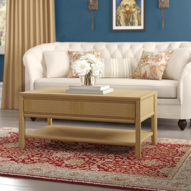 Izzie Coffee Table with Storage August Grove Colour (Table Top): Brown, Table Base Colour: Brown on Productcaster.