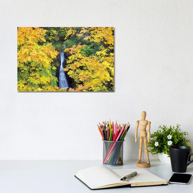 Waterfall Frame by Dennis Frates - Wrapped Canvas Print Alpen Home Size: 20.32cm H x 30.48cm W x 1.905cm D on Productcaster.