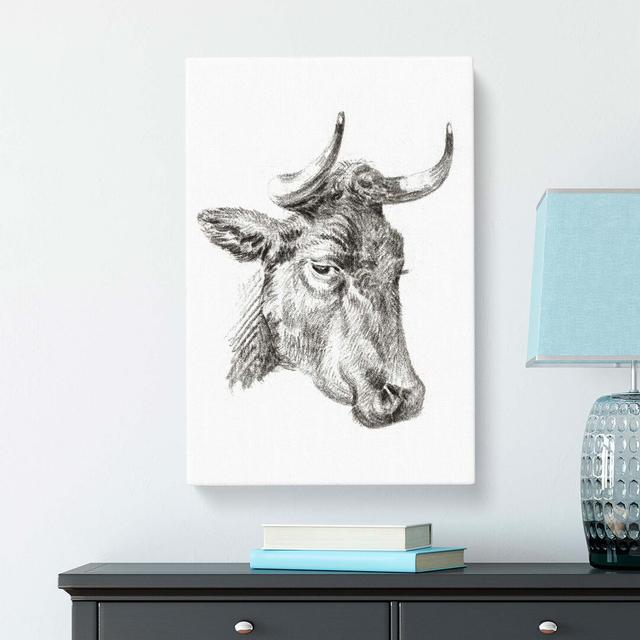 An Illustration Of A Cow by Jean Bernard - Wrapped Canvas Print East Urban Home Size: 60cm H x 40cm W x 3cm D on Productcaster.