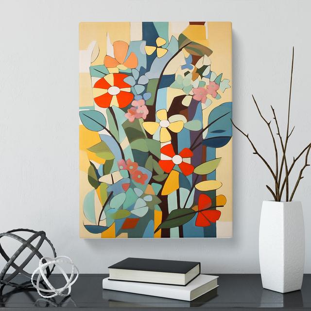 Bonapart Flowers Bauhaus Design Vol.2 - Wrapped Canvas Graphic Art Marlow Home Co. Size: 50cm H x 35cm W x 3cm D on Productcaster.