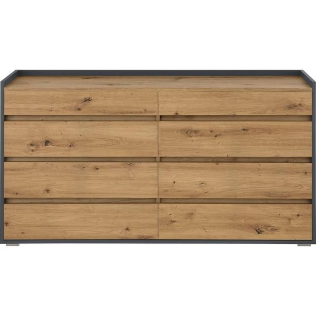 Danan 8 Drawer Chest Ebern Designs Colour: Oak/Anthracite on Productcaster.