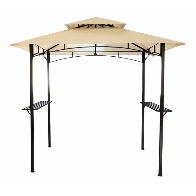 Rasco 1.5m x 2.4m Steel Gazebo Dakota Fields Roof Colour: Cream on Productcaster.