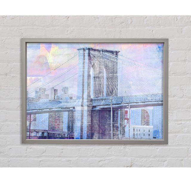 Brooklyn Bridge New York - Single Picture Frame Art Prints on Canvas Bright Star Size: 100cm H x 141.4cm W x 3.3cm D on Productcaster.