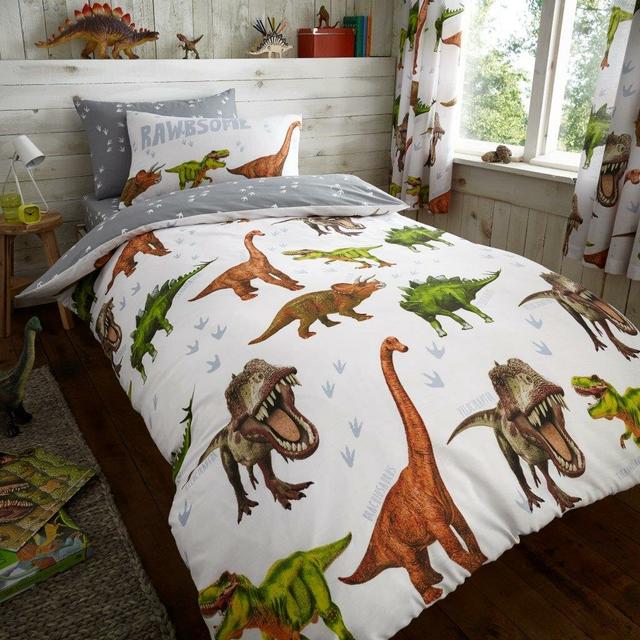 Maffei Dinosaur 144 TC Percale Duvet Cover Set Zoomie Kids on Productcaster.